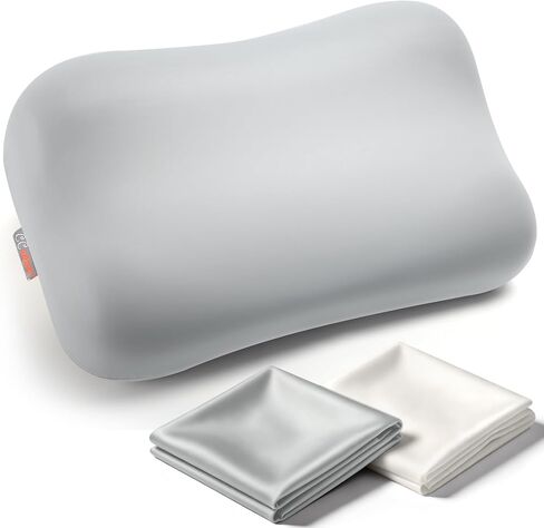 CCidea Cervical Neck Pillow for Neck Pain Relief – 80D Cloud-Like Support Memory Foam Ergonomic Pillow, Dual Height Cervical Support for Side & Back Sleepers, with 2 Cooling Pillowcases-Queen Size in Saudi Arabia