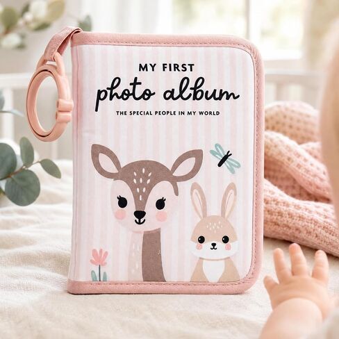 Beautiful Soft Baby Photo Album for Newborns - My First Family Photo Book with 18 Pockets for 4x6 Pictures Little Ones Love to Hold and Flip Through - Fun Toddler Album Toy Gift for Baby Showers in Saudi Arabia