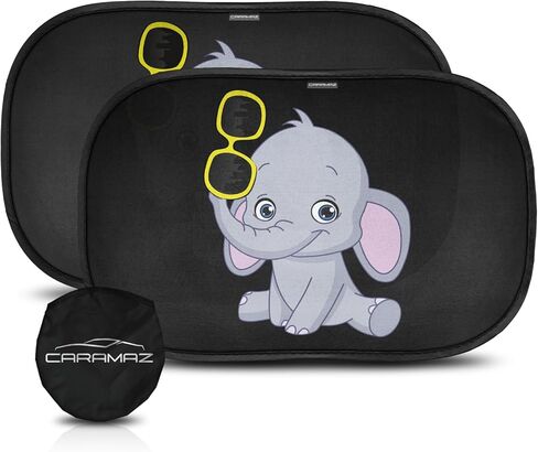 CARAMAZ Car Window Shade for Baby with Certified UV-Protection 2 Pack - 20"x12" in Saudi Arabia