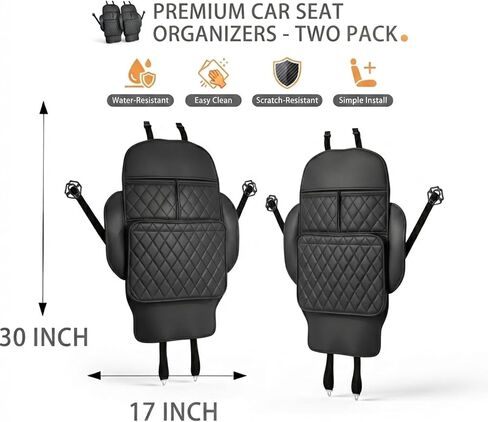 ROXAI 2 Pack Kick Mats Back Seat Protector, Seat Back Cover for Kids Feet, Anti-Kick Pad for Back of Front Seats – Waterproof, Keep Car Clean from Dirt, Scuffs & Stains in Saudi Arabia