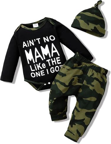 NZRVAWS Baby Boy Clothes Preemie Infant Boy Bear Outfits Jumpsuit Bodysuit Letter Print Romper in Kuwait