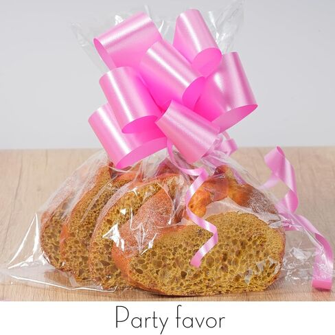 LaRibbons Pink Stiff Floral Satin Ribbon 2.5 Inch x 100 Yards, Waterproof Polypropylene Ribbon for Baby Shower Decorations, Gift Baskets and Outdoor Use in Saudi Arabia