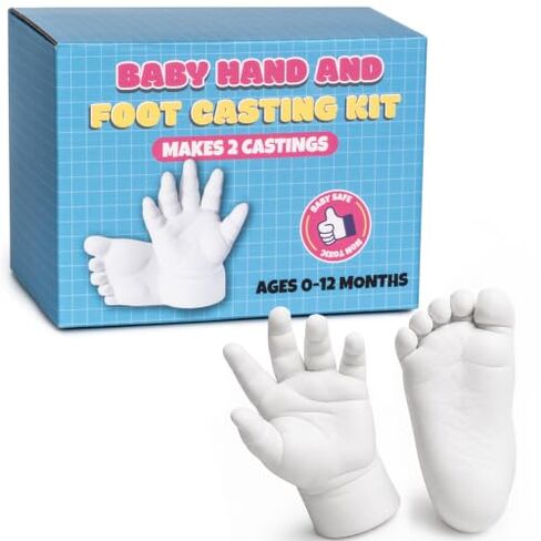 Baby Hand and Foot Casting Kit(2 Pack), Newborn Hands and Feet Mold Kit | Gift for New Parents, First-Time Moms & Baby Showers. Easy DIY Creates Detailed Infant Hand and Foot Castings, 0-12 Months. in Saudi Arabia
