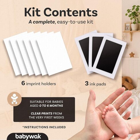 Baby Hand and Footprint Kit – Inkless Clean Touch, Non-Toxic for Newborn Skin, Keepsake for Boy or Girl, Inkless Footprint Kit for Babies, Dogs & Cats in Saudi Arabia