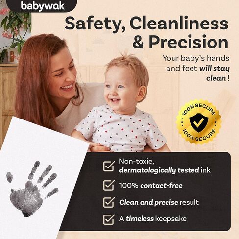 Baby Hand and Footprint Kit – Inkless Clean Touch, Non-Toxic for Newborn Skin, Keepsake for Boy or Girl, Inkless Footprint Kit for Babies, Dogs & Cats in Saudi Arabia