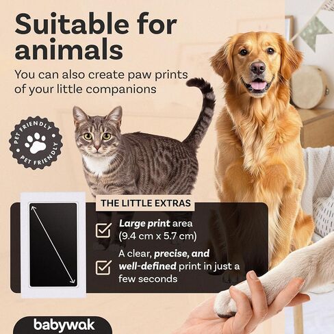Baby Hand and Footprint Kit – Inkless Clean Touch, Non-Toxic for Newborn Skin, Keepsake for Boy or Girl, Inkless Footprint Kit for Babies, Dogs & Cats in Saudi Arabia