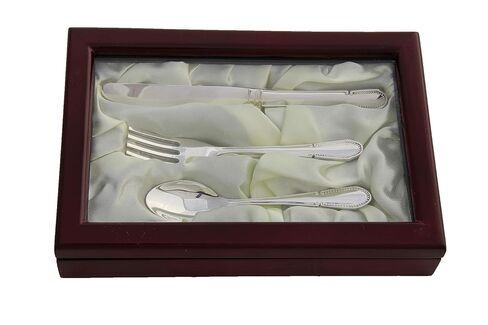 3 Piece Silver Plated Child's Set Cased in Saudi Arabia