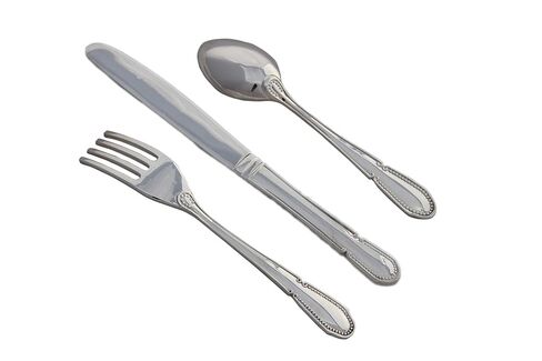 3 Piece Silver Plated Child's Set Cased in Saudi Arabia