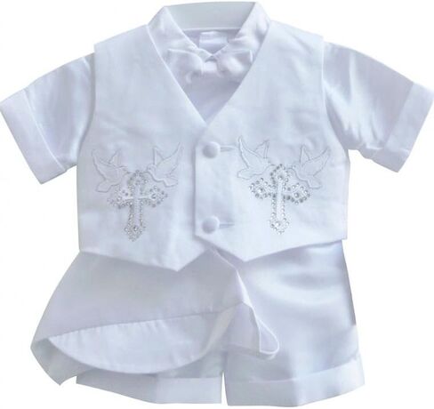 White Boy Baptism Outfit B4 - Size 4T in Saudi Arabia