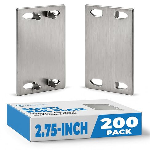 Safety Nail Plates (50-Pack) 1.75" x 5" Hammer-On Galvanized Steel Stud Guards Plate for Wood Framing, Self-Nailing Metal Safety Plates for Protecting Electrical Wiring, Plumbing Pipes in Kuwait
