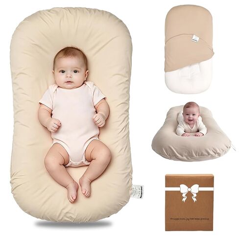 Infant Support Cushion - Oversized Baby Support Cushion for Newborn 0-24 Months(36.5*20 inchs),Tummy Time Mat for Home and Travel,Portable Breathable & Soft Tummy Time Mat for Home and Travel - Blue in Kuwait