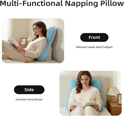 Luxury Reading Pillow on the Bed-Sitting on the Cushion Ergonomic Bracket, Suitable for Reading and Playing Games, Relieving Back and Neck discomfort, for his Wife (Grey Blue). in Kuwait