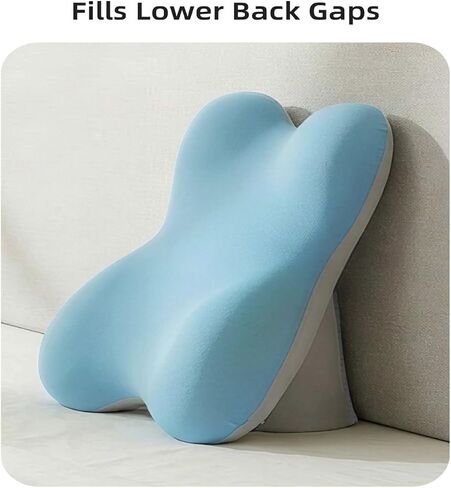 Luxury Reading Pillow on the Bed-Sitting on the Cushion Ergonomic Bracket, Suitable for Reading and Playing Games, Relieving Back and Neck discomfort, for his Wife (Grey Blue). in Kuwait