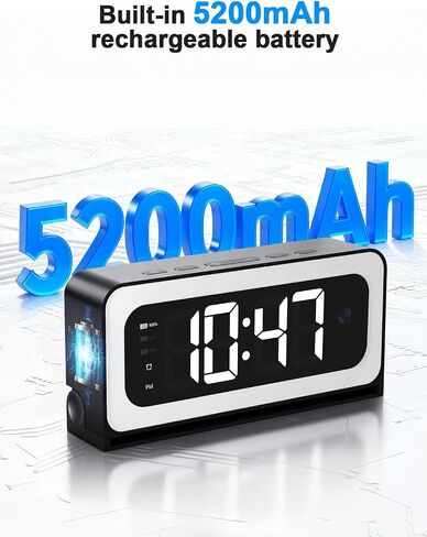 2K Alarm Clock Camera,5G&2.4G WiFi Nanny Cam Wireless Indoor Camera,Cameras for Home Security,AI Human Detection,Color Night Vision for Home/Pet in Kuwait