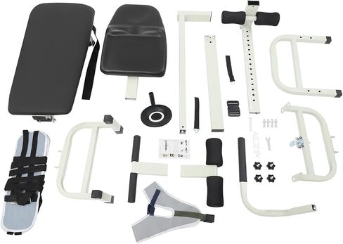 Back Stretch Bench With Cervical Traction Back And Neck Up To 330 Lbs | Back decompression equipment Steel, Plastic Adjustable length 150 - 190 cm for home use, rehabilitation centers in Kuwait