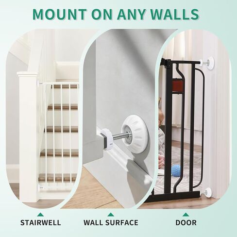 Baby Gate Extension Compatible with Regalo 4 Pack | White,4 Inch Baby Gate Extension Guard with Wall Protector, Baby Gate Parts Accessories in Kuwait