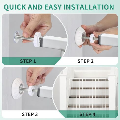 Baby Gate Extension Compatible with Regalo 4 Pack | White,4 Inch Baby Gate Extension Guard with Wall Protector, Baby Gate Parts Accessories in Kuwait