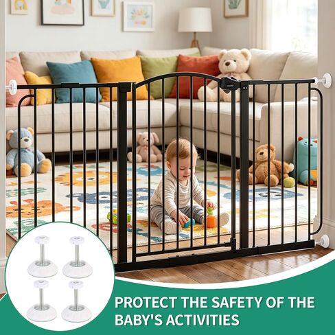 Baby Gate Extension Compatible with Regalo 4 Pack | White,4 Inch Baby Gate Extension Guard with Wall Protector, Baby Gate Parts Accessories in Kuwait
