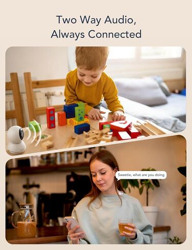 GNCC 2K Baby Monitor, 5G WiFi Baby Camera with Phone App, 360° Pan Tilt Zoom, 2‑Way Audio, Night Vision, AI Motiron Tracking,Cry Detection, SD Card/Cloud Storage,Temperature Sensor, Ideal for New Mom in Kuwait