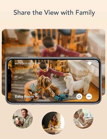GNCC 2K Baby Monitor, 5G WiFi Baby Camera with Phone App, 360° Pan Tilt Zoom, 2‑Way Audio, Night Vision, AI Motiron Tracking,Cry Detection, SD Card/Cloud Storage,Temperature Sensor, Ideal for New Mom in Kuwait