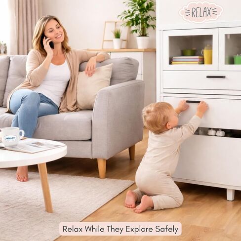 Magnetic Cabinet Locks Baby Proofing 20 Locks + 4 Keys – NINABY Ultra-Strong Child Safety Locks for Cabinets & Drawers Up to 1.5" – No Drill – 3M Adhesive – Invisible Installation in Kuwait