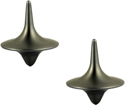 2Pcs Silver Accurate Spinning Top,Forever Spin,Portable Precision Metal Spinner Top Premium Exquisite Perfect Balance Desktop Gyro Ornaments Vintage Totem Zinc Alloy Prop Desk Little Fidget Ornament in Kuwait