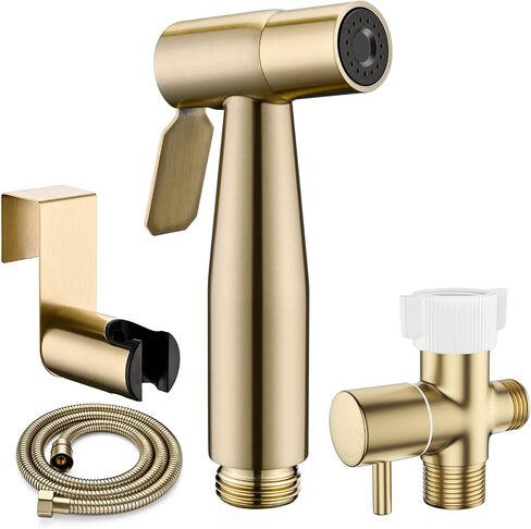 BRITULIF Handheld Bidet Sprayer for Toilet, Jet Sprayer for Toilet Muslim Shower, Adjustable Cloth Diaper Sprayer Bidets Attachment for Toilet, Toilet Bidet Sprayer with Bidet Hose for Feminine Wash in Kuwait