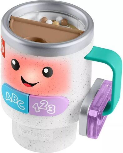 Fisher-Price Baby & Toddler Toy Laugh & Learn Coffee Mug Musical Activity with Lights & Educational Songs for Infants Ages 6+ Months | Pretend Cup, Educational Music & Lights, Busy Activities, Infants & Toddlers Ages 6+ Months in Kuwait