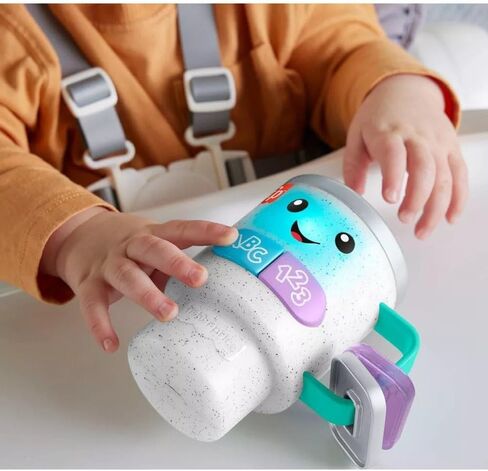 Fisher-Price Baby & Toddler Toy Laugh & Learn Coffee Mug Musical Activity with Lights & Educational Songs for Infants Ages 6+ Months | Pretend Cup, Educational Music & Lights, Busy Activities, Infants & Toddlers Ages 6+ Months in Kuwait