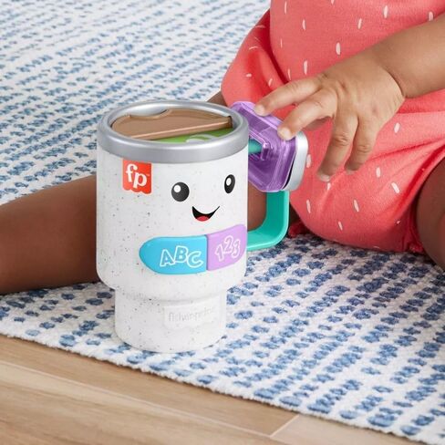 Fisher-Price Baby & Toddler Toy Laugh & Learn Coffee Mug Musical Activity with Lights & Educational Songs for Infants Ages 6+ Months | Pretend Cup, Educational Music & Lights, Busy Activities, Infants & Toddlers Ages 6+ Months in Kuwait