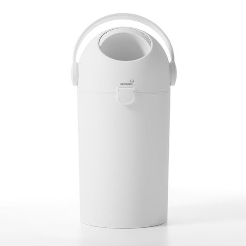 Grownsy Odor-Locking Baby Diaper Pail with Dual-Barrier Design, Beige | No Special Bag Required, Parent-Friendly One-Handed Operation, Compact Design for Any Nursery, Award-Inspired & Eco-Conscious in Kuwait