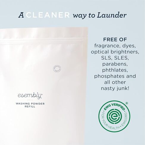 Esembly Laundry & Diapering Bundle – 6lb Washing Powder Refill and 1 Waterproof Cloth Diaper Outer (Buds, Size 1) – Fragrance-Free, EWG Verified, Planet-Conscious in Kuwait