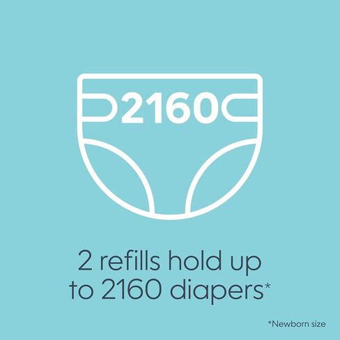 The Diaper Genie Jumbo Square Refill, with Continuous Film, can Hold up to 1080 Newborn-Sized Diapers per Refill (Pack of 2) in Kuwait