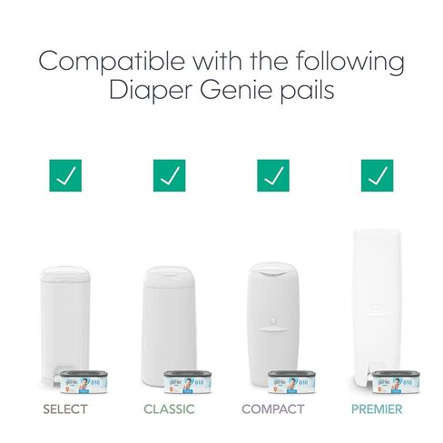 The Diaper Genie Jumbo Square Refill, with Continuous Film, can Hold up to 1080 Newborn-Sized Diapers per Refill (Pack of 2) in Kuwait