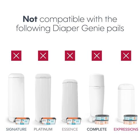 The Diaper Genie Jumbo Square Refill, with Continuous Film, can Hold up to 1080 Newborn-Sized Diapers per Refill (Pack of 2) in Kuwait