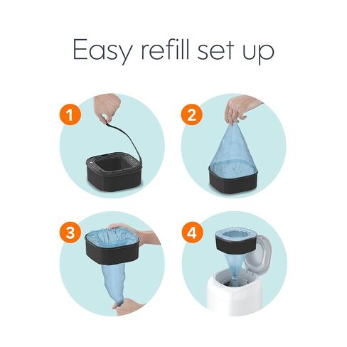 The Diaper Genie Jumbo Square Refill, with Continuous Film, can Hold up to 1080 Newborn-Sized Diapers per Refill (Pack of 2) in Kuwait