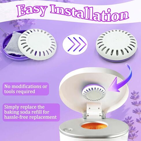 Odor Eliminator Cartridge for Munchkin Step and Pail Diaper Pail | 3.5 in Deodorizer Odor Absorber, 1 Puck Cartridge & 4 Lavender Scented Refills in Kuwait