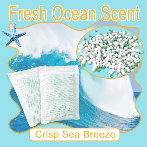 Diaper Pail Deodorizer for Munchkin Step and Pail Diaper Pails | Odor Removing Baking Refills Compatible with Arm & Hammer Puck Cartridge, Ocean Aroma, 6 PCS in Kuwait