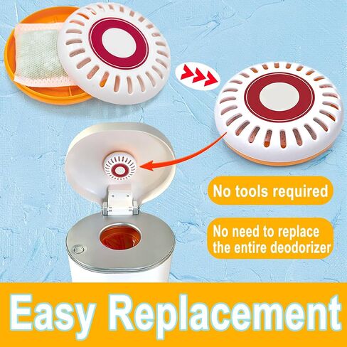 Diaper Pail Deodorizer for Munchkin Step and Pail Diaper Pails | Odor Removing Baking Refills Compatible with Arm & Hammer Puck Cartridge, Ocean Aroma, 6 PCS in Kuwait