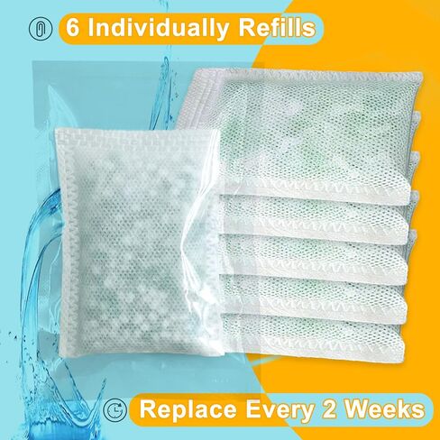 Diaper Pail Deodorizer for Munchkin Step and Pail Diaper Pails | Odor Removing Baking Refills Compatible with Arm & Hammer Puck Cartridge, Ocean Aroma, 6 PCS in Kuwait