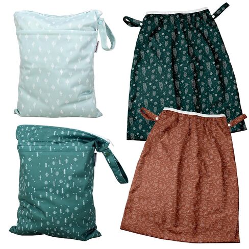 Mama Koala 2 Pack Reusable Pail Liners, with 2 Pack Wet Dry Bags in Kuwait