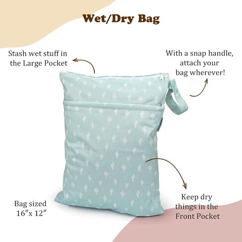 Mama Koala 2 Pack Reusable Pail Liners, with 2 Pack Wet Dry Bags in Kuwait