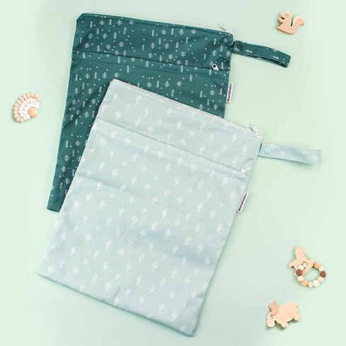 Mama Koala 2 Pack Reusable Pail Liners, with 2 Pack Wet Dry Bags in Kuwait