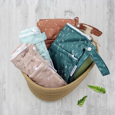 Mama Koala 2 Pack Reusable Pail Liners, with 2 Pack Wet Dry Bags in Kuwait