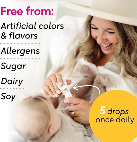 BioGaia Protectis Baby Probiotic Drops | Baby Essentials for Colic & Gas Relief | Safe for Newborns | Ease Crying, Fussing, Colic, Gas, Spit-ups & Constipation | No Dairy, Soy & Gluten | 5mL | Pediatrician-recommended | Ease Crying, Fussing, Colic, Gas, S in Kuwait