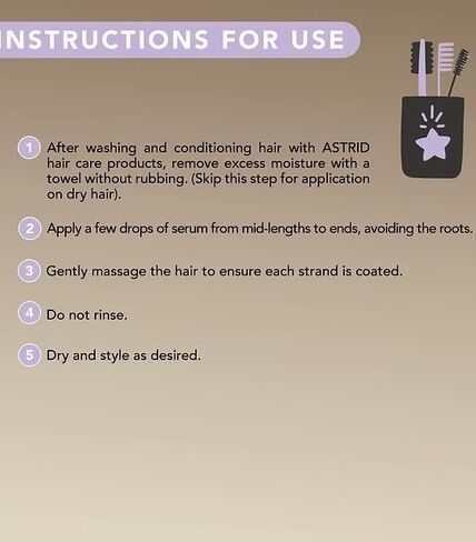 ASTRID Elixir Lumiere Hair Serum, Vitamin E Enriched Treatment, 40 Capsules, UV and Thermal Protection in Kuwait