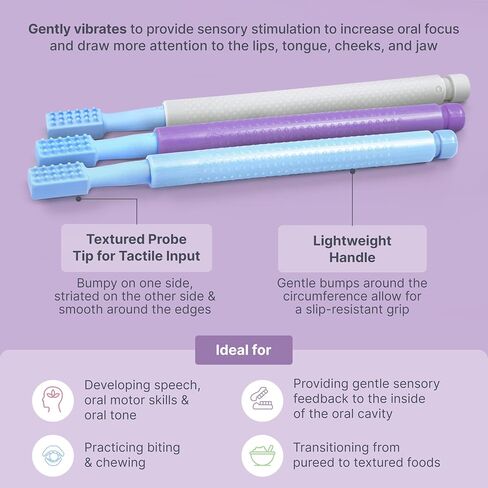 ARK Z-Vibe Travel Kit, Vibrating Oral Motor Therapy Tools, Lavender | Vibrating Oral Motor Therapy Tools, For Speech, Feeding, Oral Motor Therapy, and/or Sensory Integration, Medical-Grade in Kuwait