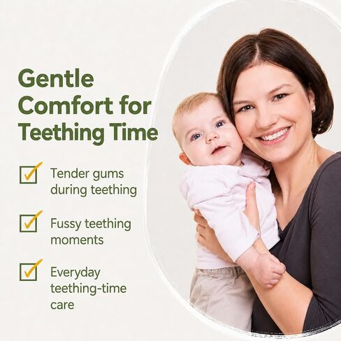 Teething Roller, Teething Oil Roller with Chamomile & Rose Oil, Gentle Roll-On Formula, Easy to Use, Portable Daily Care (Green 2PC) in Kuwait