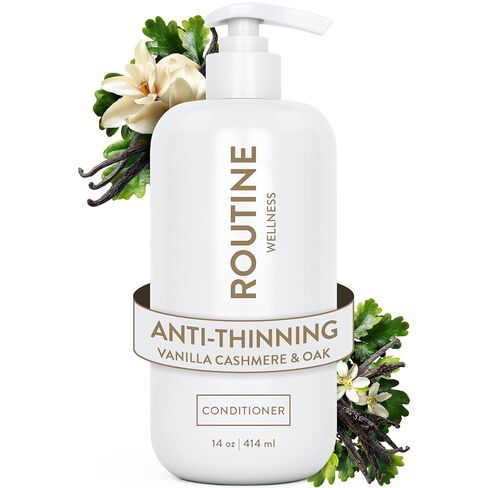 Routine Wellness Anti-Thinning Deep Conditioner - Coconut & Vanilla | Clinically tested conditioner for thinning hair with biotin, pea peptides, saw palmetto oil, color safe, sulfate free in Kuwait