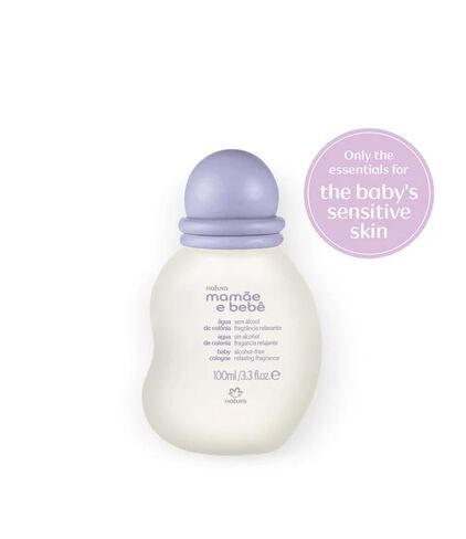 Natura - Mamãe e Bebê Mom & Baby Cologne | Relaxing Fragrance Scent for Babies | Alcohol-Free, Hypoallergenic, Pediatrician Tested, Vegan & Safe Daily Use – 3.4 fl oz (100 ml) in Kuwait